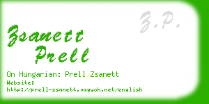 zsanett prell business card